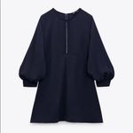 ZARA  BLOGGER FAVORITE RHINESTONE TRIM DRESS BLUE Photo 7