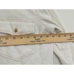American Eagle Women’s Button Up Shacket Oversized Cream White Denim Size S Photo 6
