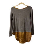 Bordeaux  HI LOW TWO TONED SATIN Y2K TOP Photo 1