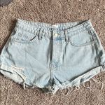 Forever 21 Light Blue Distressed Jean Shorts Photo 0