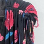 Market & Spruce black floral romper with pockets size medium Photo 3