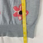 J.Crew size medium Light Gray wool sweater with flowers Photo 5