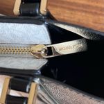 Michael Kors Kimberly Black White Bonded Small Leather Tote Purse Photo 12