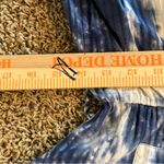 Line and Dot  Women's Long Sleeve Maxi Dress‎ Tie dye Small Blue White Photo 9