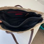 Tommy Hilfiger EUC women’s brown tan gold hardware zip shoulder tote bag purse Photo 3