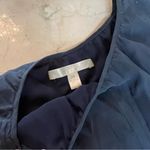 Jenny Han Navy 100% Silk Mini Layered Dress Sz XS Blue Photo 2