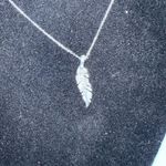 Quarter Carat Diamond Feather Earrings and Necklace set Photo 3