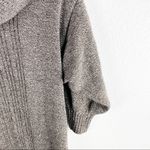 BCX Brown Cowl Neck Knit Ribbed 3/4 Sleeve Tunic Sweater, Size Large Photo 7