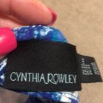 Cynthia Rowley  Blue White Print Dress Small Flare Photo 9