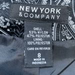 New York & Company Paisley Sleeveless Button Suit Vest Charcoal Black 8 Preppy Photo 5