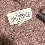 Sweet Wanderer Purple Knit Tie Back Sweater Photo 5