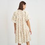 En Saison Hayley Shirt Cottage Mini Dress in Peach Print Size Small NWT Photo 2