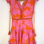 Z&L Europe Women's M Cover Up Mini Dress Flutter Sleeve Multicolor Pink Size M Photo 2