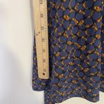 Leota Faux Wrap Dress Blue Orange Geometric Print 3/4 Sleeve Women's Size XS Photo 6