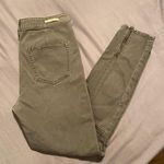 Pilcro and the Letterpress Pilcro Olive Green Skinny Ankle Zip Jeans Photo 0