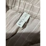 Joie  Beige Striped Linen Blend Straight Leg Pull On Pants L Photo 3