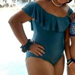 Walmart Ruffled Off The Shoulder One Piece Swim Suit Photo 0