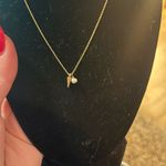 Dogeared  GOLD NECKLACE WITH SMALL PEARL AND PENDULUM CHARMS Photo 1