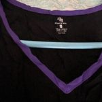 MIA Meesh &  Womens Black Purple V Neck Sleeveless Tunic Top 100% Rayon Small Photo 1