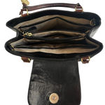 Brahmin Pecan Tuscan Crocodile Melbourne Satchel Black Brown Photo 2