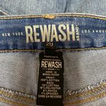 REWASH  Womens Blue Distressed Frayed Raw Hem High Waisted Denim Jeans Shorts 28 Photo 3