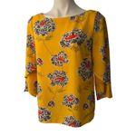 Banana Republic Yellow Floral Blouse Photo 2
