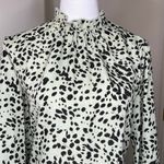 SheIn All Over Animal Print Pleated High Neck Balloon Sleeve Dress Sz Large Photo 1
