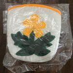 Hand Crafted Yellow Floral Green Leaf Quilted Coin Purse Wallet NEW Photo 3