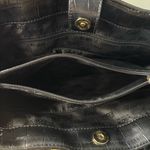 Michael Kors  Dillion Tote Black Croc Embossed Satchel Gold Hardware Structured Photo 4