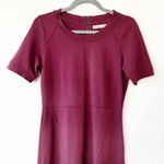 Athleta Maroon Short Sleeve Fit and Flare Dress Sporty Athleisure Women’s Small Photo 6