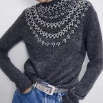 Catherine Malandrino  Faux Pearl Beaded Mock Neck Sweater Photo 0