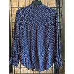 Beach Lunch Lounge Womens Top Sz large Navy Pink Hearts Long Sleeves Fairycore Blue Photo 3