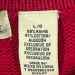 Classic Elements FESTIVE CHRISTMAS ARGYLE CARDIGAN SWEATER SANTA L RED PREOWNED Photo 5