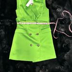 Topshop Green sleeveless Belted Double Breasted Blazer Photo 4