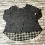 Le lis Casual Pullover Stretch Long Sleeve Shirt Blouse Top Black White Grey Gray Photo 2