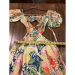 STAUD  Coliseum floral leafs cut out linen Maxi Dress size 8 Photo 3