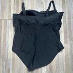 Ava & Viv Retro Pinup Black Leopard Print Ruched One Piece Swimsuit 20W Photo 3