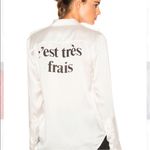MOTHER Off White The Cadet It's Very Cool French Button Down Shirt 100% Silk XS Photo 1