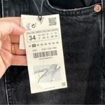 ZARA Classic Mom Fit High Rise Distressed Black Jeans Photo 5