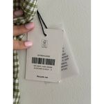 Reformation Celosia Linen Dress in Avocado Check Size 2 NEW Photo 4