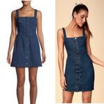 Revolve ‎ capulet dark wash denim button front sheath dress size small summer Photo 1