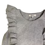 Madewell Sweater Vest Ruffled Cotton in Heather Seagull size XXS Photo 4