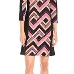 Nine West NWT  Elderberry Cognac Stretch Scuba Boatneck Solid Panel Shift Dress - Photo 0