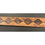 Hand Tooled Womens XL Brass Hardware Argentina Western Cowgirl Boho Hippie Aztec Brown Photo 3