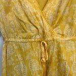 Eddie Bauer  100% Cotton Yellow Paisley Fit & Flare Dress Boho Sz S Photo 5
