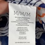 CAbi  Paisley Blouse Sleeveless Ruffle Trim Sheer‎ Top Blue Orange Size M Photo 6