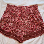 Athleta  Mesh Racer Run High Rise 3" Shorts Womens S/P Red/Pink/White Photo 0