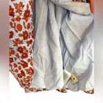 Madewell  floral print purple burnt orange piccola mini button collar mini dress Photo 6