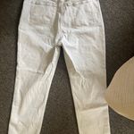 Abercrombie & Fitch  ankle straight ultra high rise white denim jeans size 34 Photo 5