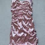 Urban Outfitters ˚₊‧꒰ა pink  satin ruched mini dress ໒꒱ ‧₊˚ Photo 2